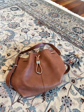 Alexander Wang Cognac Pebbled Leather Drawstring Hobo